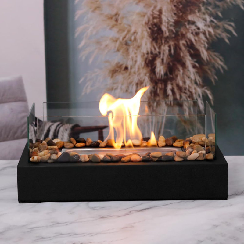 Mini fireplace coffee table hotsell
